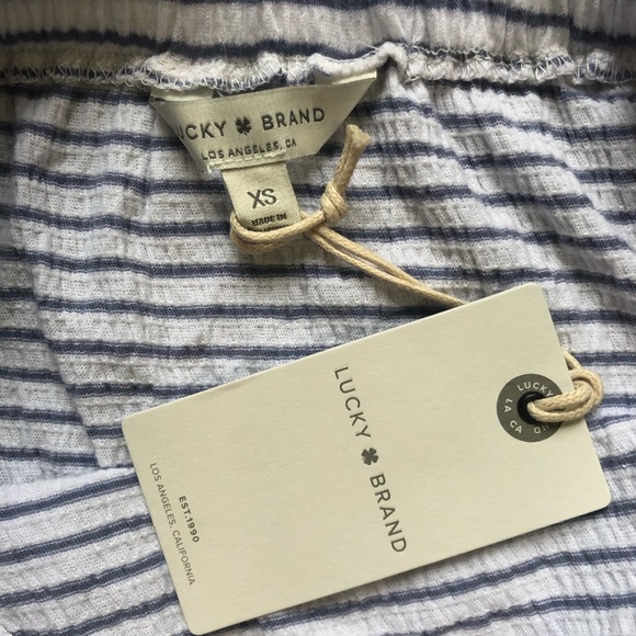 Lucky Brand Striped Tie Front Top - Picture 5 of 5